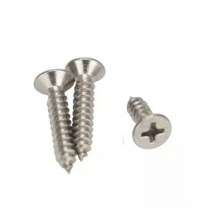 201 스테인레스 스틸 카운터 싱크 헤드 셀프 태핑 스크류 플랫 헤드 셀프 태핑 스크류 사용자 정의 크로스 셀프 태핑