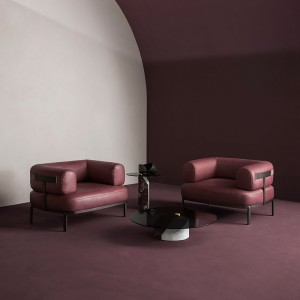 이탈리아 디자인 강화 유리 커피 테이블 현대 대리석 플로 린스 라운드 사이드 테이블 거실 가구