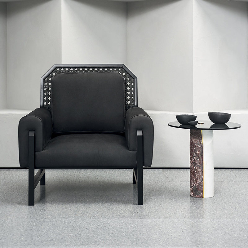 이탈리아 디자인 강화 유리 커피 테이블 현대 대리석 플로 린스 라운드 사이드 테이블 거실 가구