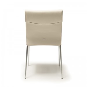 이탈리아 흰색 금속 가죽 스칸디나비아 식당 의자 6 개 식당 용 의자 세트