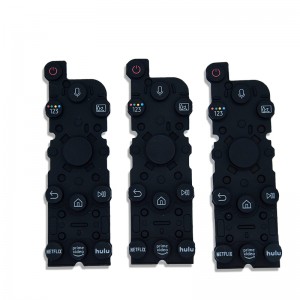 OEM 인쇄 로고 실리콘 사용자 정의 제작 실리콘 버튼 고무 키패드 TV 리모컨