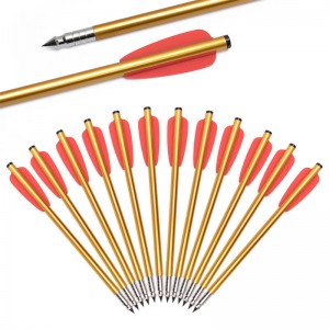 elongarrow 160mm 금색 샤프트 알루미늄 권총 석궁 화살표 볼트