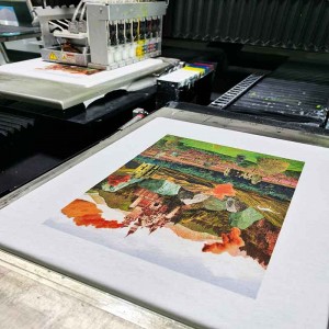 Kangli 화이트 잉크 디지털 프린트 티셔츠