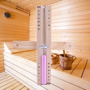 공장 도매 5 15 분 에코 화려한 회전식 모래 시계 목재 사우나 모래 타이머