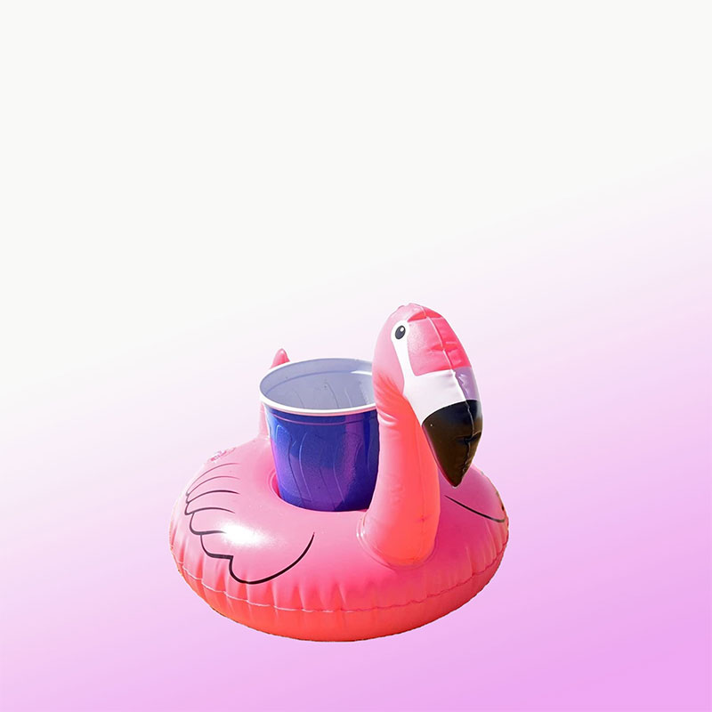미니 컵 홀더 풍선 플라밍고 음료 플로트 워터 음료 시트