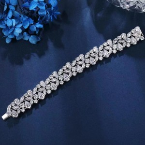 스털링 실버 925/18k/14k/10k 5a Cz/Real Diamond Bracelet
