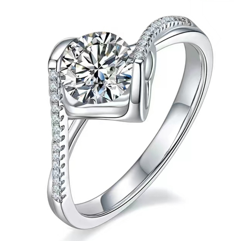 고품질 S925/18K/14K/10K GOLD MOISSANITE/Real Diamond Engagement Ring