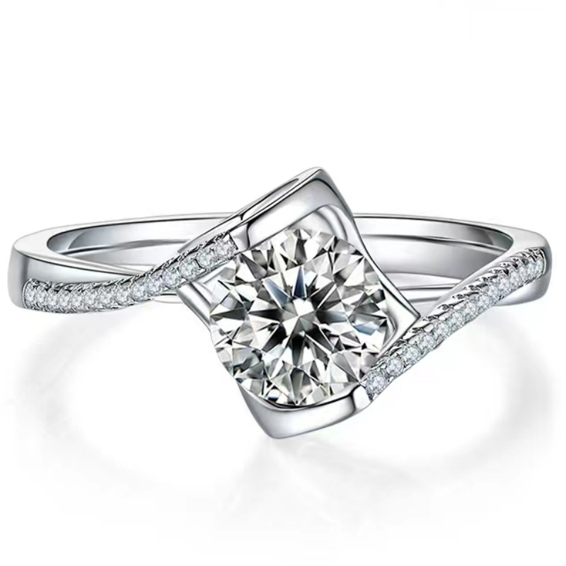고품질 S925/18K/14K/10K GOLD MOISSANITE/Real Diamond Engagement Ring