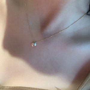 Tuochen Jewelry Waterdrop, Princess Pendant, 18k/14k/10k 옐로우 골드 다이아몬드 목걸이 보석