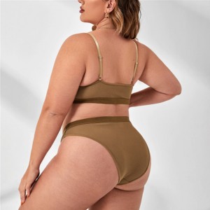 평범한 푸시 업 란제리 세트 편안한 여성 언더 와이어 브라 세트 섹시한 속옷