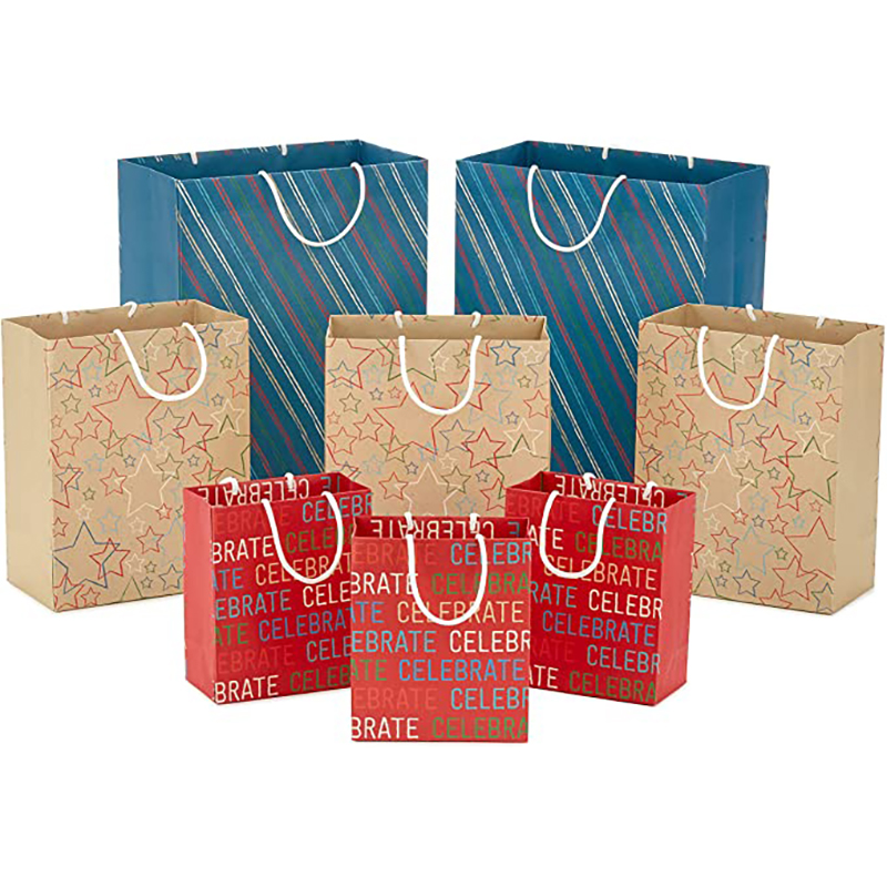 Hallmark Recyclable Gift Bag Ostortment (8 가방 : 3 개의 작은 6 \\ \