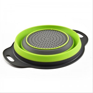 다기능 접이식 채소 과일 세척 저장 싱크 플라스틱 필터 접을 수있는 배수구 바구니