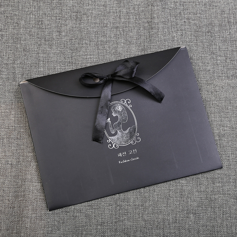 한국의 얇은 가죽 바지 포장 상자 광택 바지 레깅스 팬티 스타킹 팬티 스타일 블랙 리본 포장 상자