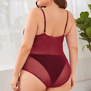 나이트 드레스를위한 꽃 레이스 가리비 트림 하네스 테디 바디 수트