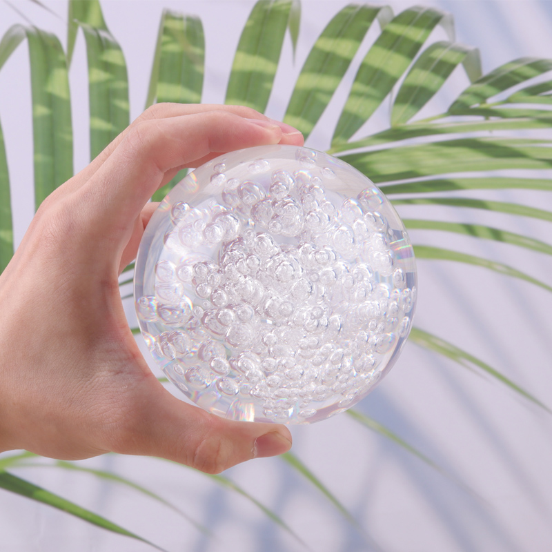 현대의 USiness 기념품 창조적 선물 Fengshui Paperweight Amber Mountain Pool Water Ball Crystal Bubble Ball for Fountain