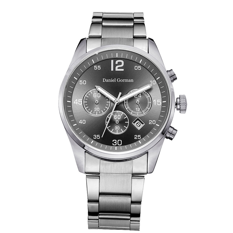 Daniel Gorman RM2210 New Design Hot Sell Leather Band Metallic Quartz Twist Platinum Geneva Luxury Men Watches