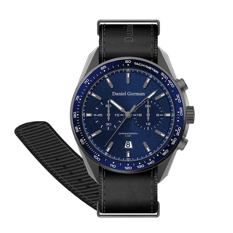 2022 Daniel GormandG9005 럭셔리 남성 시계 커스텀 로고 자동 손목 시계 스테인리스 스틸 이중 투 달론 기계식 시계