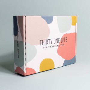 양면 핑크 비행기 상자 사각형 스퀘어 익스프레스 의류 티셔츠 포장 박스 멀티 크기 컬러 박스 골판지 박스