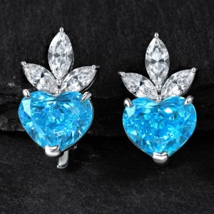 하트 모양의 새로운 귀 클립 귀걸이