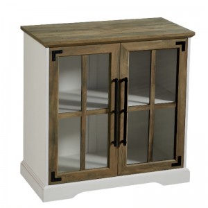 부엌 식당 거실 사이드 보드 뷔페 저장 캐비닛, 32 인치, 2 문 더블 선반, 현대 스타일