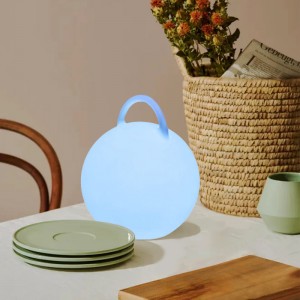 핸들 터치 제어 무선 충전 라운드 현대식 테이블 램프가있는 LED 화려한 대기 침대 옆 탁자 램프 스피커