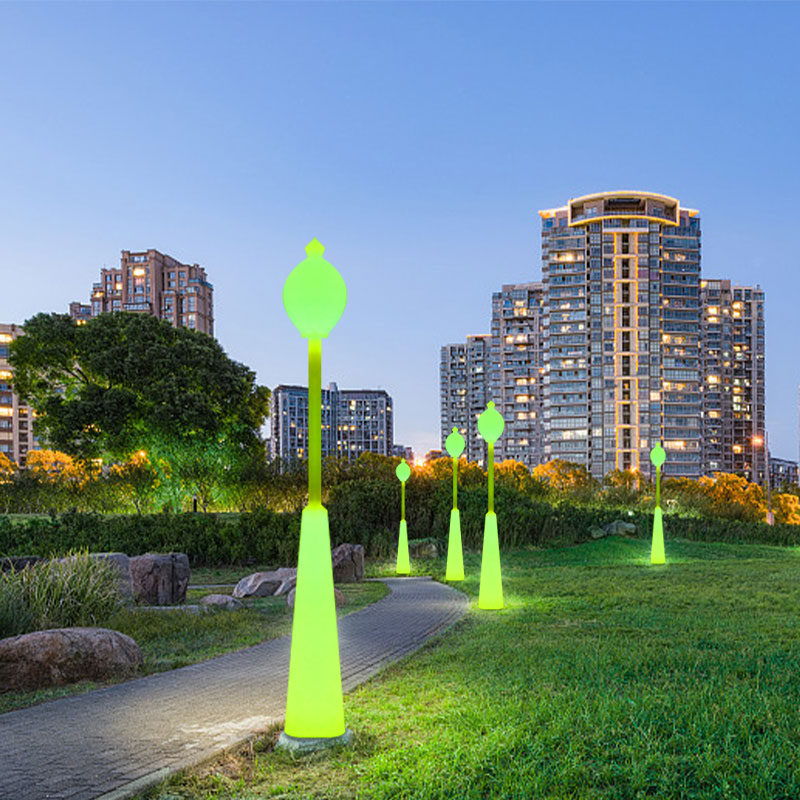 야외 정원 LED 거리 조명 기둥, 60W RGB 색상 교환 정원, 안뜰, 공원, 학교, 잔디, 빌라, 거리 조명 및 장식을위한 아름다운 방수 거리 조명