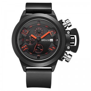 Baogela Chronograph 시계 최고의 브랜드 고급스러운 실리콘 쿼츠 손목 시계 군사 스포츠 손목 시계 Man 1606 Green