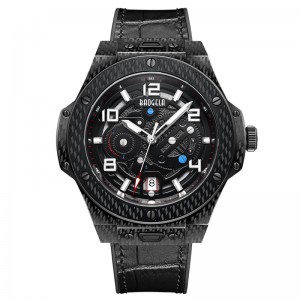 Baogela Men \\\\ \'의 시계 기계식 시계 자동 중공 패션 맨 \\\\\'의 빛나는 대형 다이얼 50m 방수 시계 2001 Black