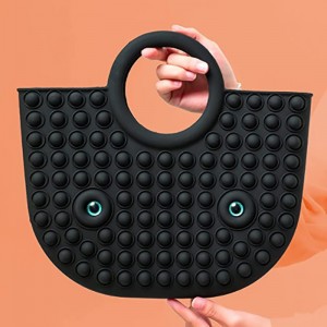 실리콘 상단 손잡이 가방 숄더 토트 백