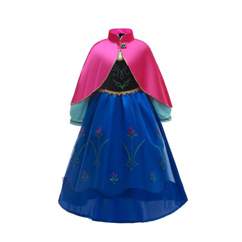 Baige Anna Elsa Cosplay 드레스 동화 할로윈 드레스 공주 Anna Party Performance Outfit