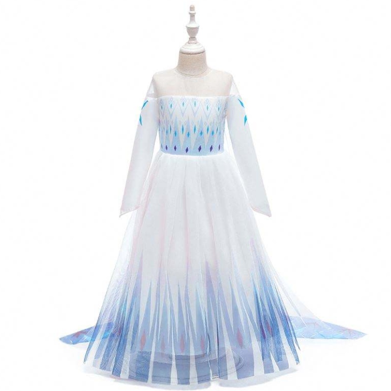 Baige New Design Girls Anna White Dress Cosplay Party Dress Up Princess Elsa 영화 어린이 옷