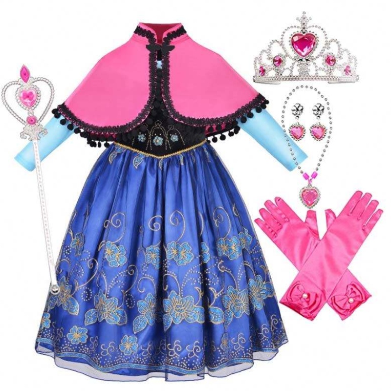 재고 아동 코스프레 의류에서 Fantastic Princess Anna Cloks with Accessories hcgd-014