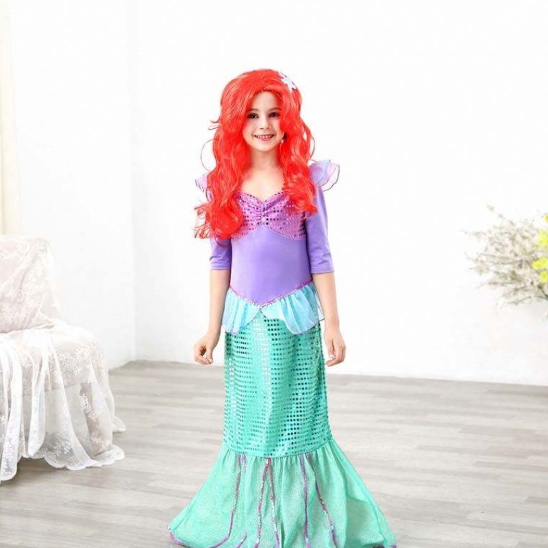 생일 파티 크리스마스 드레스 업 2-10 년 어린이 공주 코스프레 소녀 Ariel Mermaid Costume HCMM-001