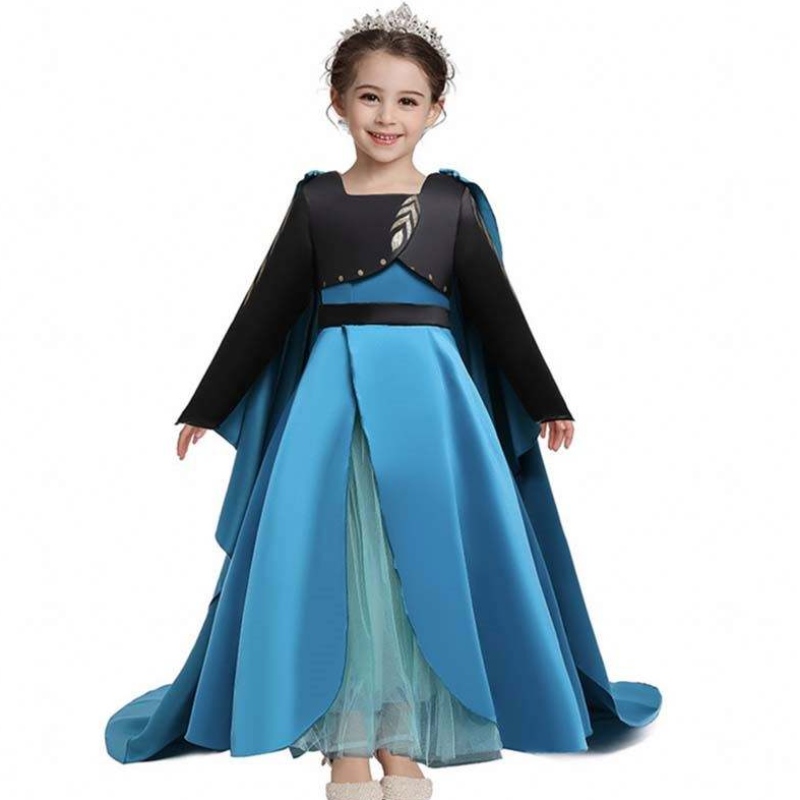Queen Coronation Costume New Elsa 2 Girl Dress Elsa Dress Up Children HCGD-035
