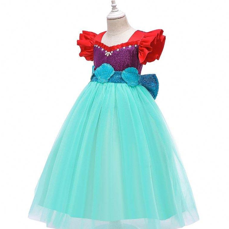 BAIGE 2021 새로운 모델 짧은 소매 어린이 \\의 드레스 인어 소녀 코스프레 의상 BX0627