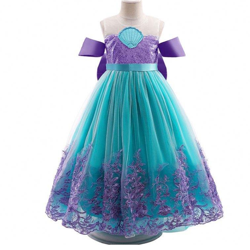 Baige Mermaid Summer Autumn Flower Girl Dress Long Princess 크리스마스 할로윈 의상