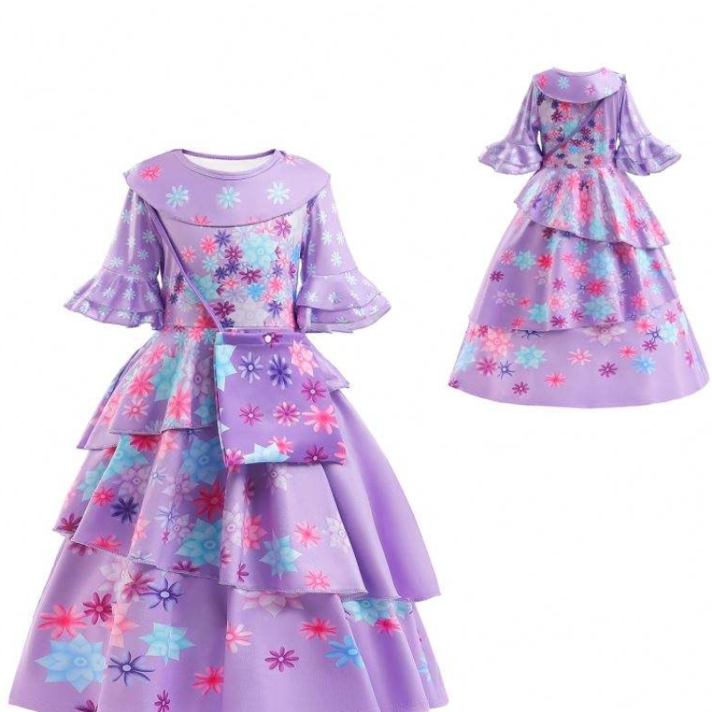 Baige Encanto Mirabel Girl Princess Costume Isabella Cosplay Dress MFMW003