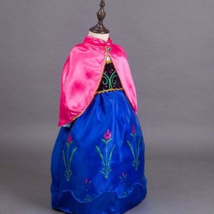 도매 어린이 의류 옷 아이 엘사 여자 드레스 긴 소매 케이프 bxdcpf