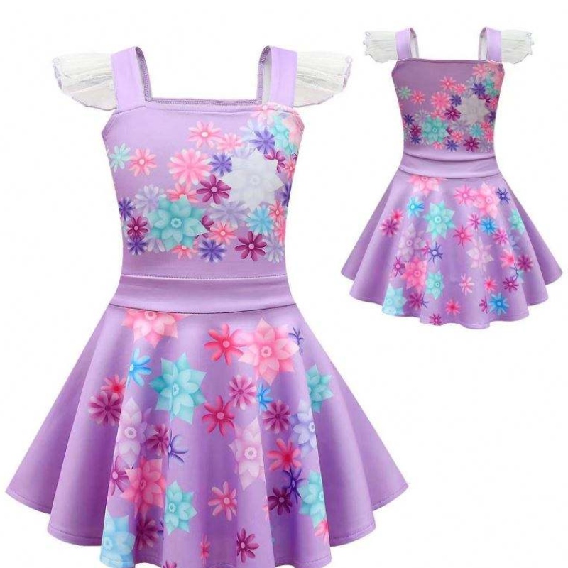 TV&Movie Cosplay Purple Dress Girls Princess Costume 어린이 멋진 드레스 파티 어린이 코스프레