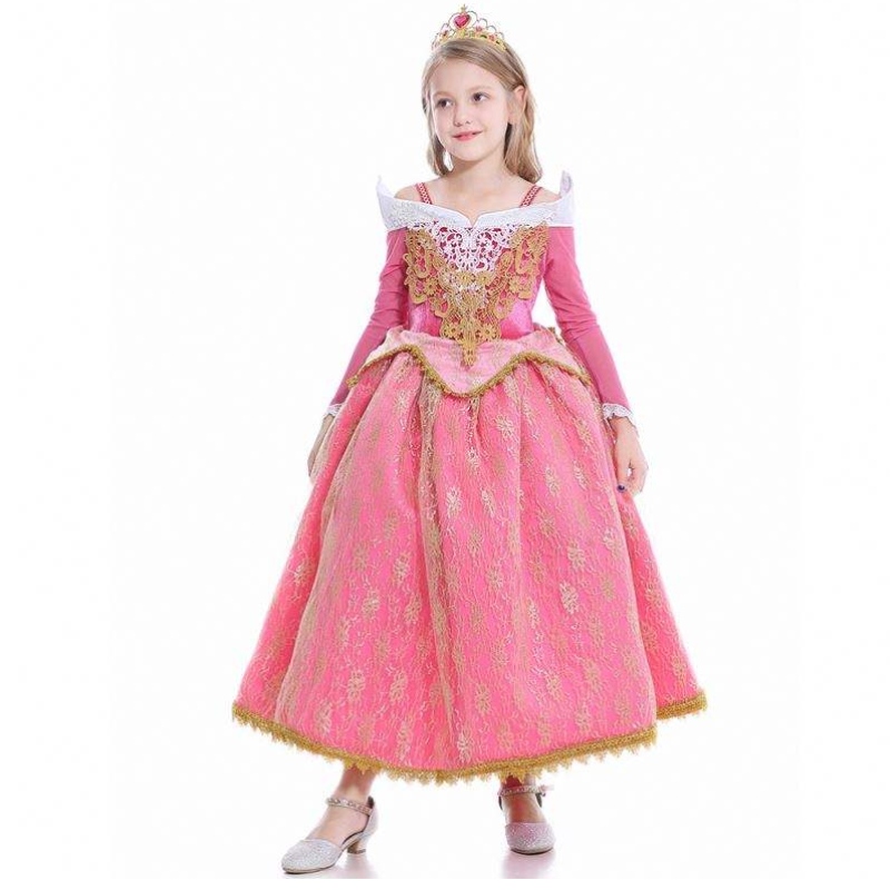 BAIGE 2021 NEW GIRLS CORSPAY ELSA 드레스 아이 드레스 옷 폴리 에스터 패턴 Anna Princess Party Dress