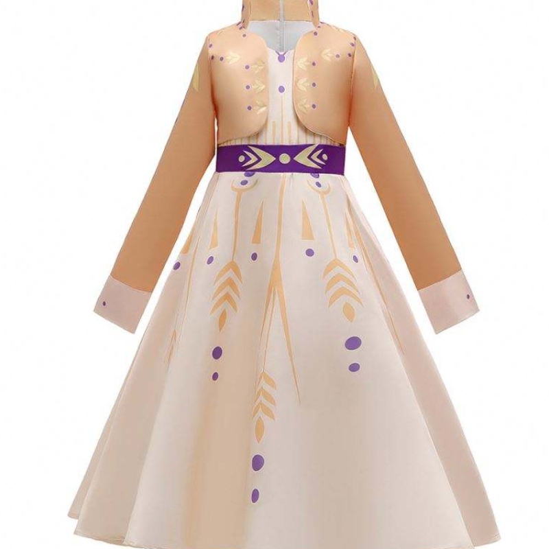프린세스 엘사 겨울 드레스 여자 긴 소매 frozen2 할로윈 의상 어린이 라푼젤 tiana mulan cosplay