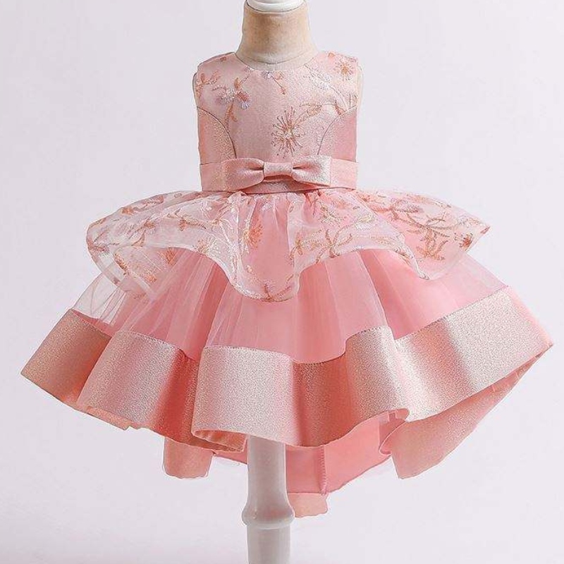 BAIGE 2021SUMMER 어린이 \\ 'S Trailing Princess Dress 멀티 레이어 메쉬 아이 웨딩 케이크 볼 가운 L5251