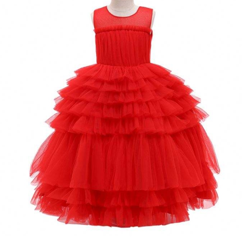 Baige 2021 New Design Girls Dresses Layed Ruffles Ball Gown Kids Tutu Party Dress