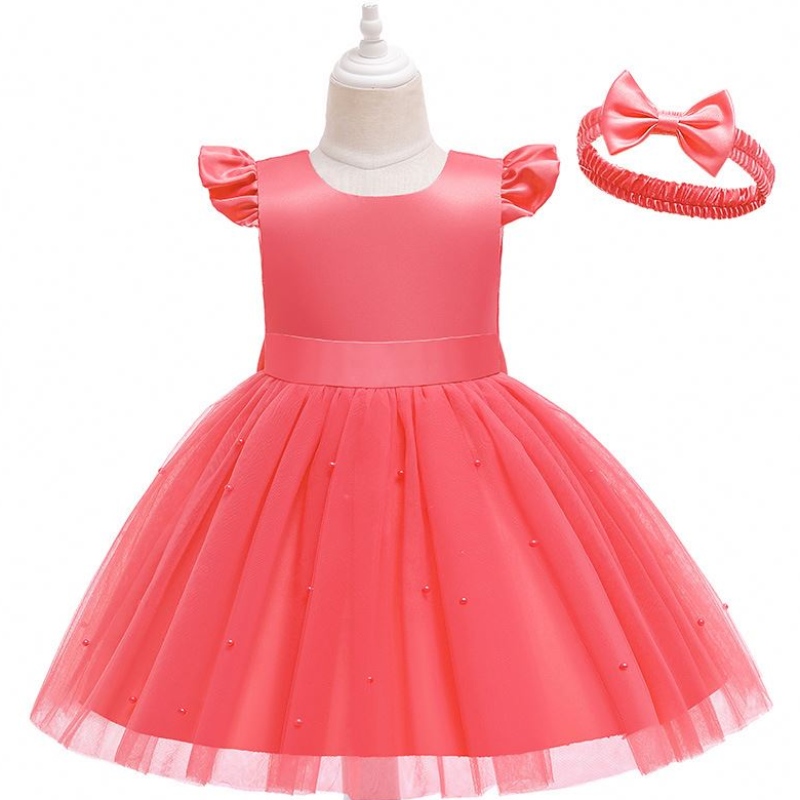 Baige New Kids Frocks Designs Boutique Children Dresses Birthday Girl Party West Western Dress D0760