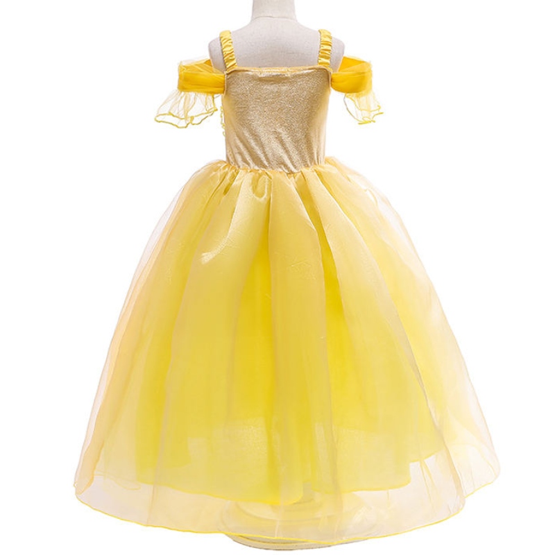 Ansoo Beauty and the Beast Belle Princess Summer Dress 어린이 파티 파티 드레스 크리스마스 의상 아기 공주 드레스