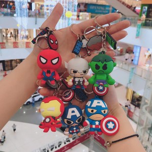 도매 맞춤형 양질의 소프트 고무 3D PVC 귀여운 키 체인