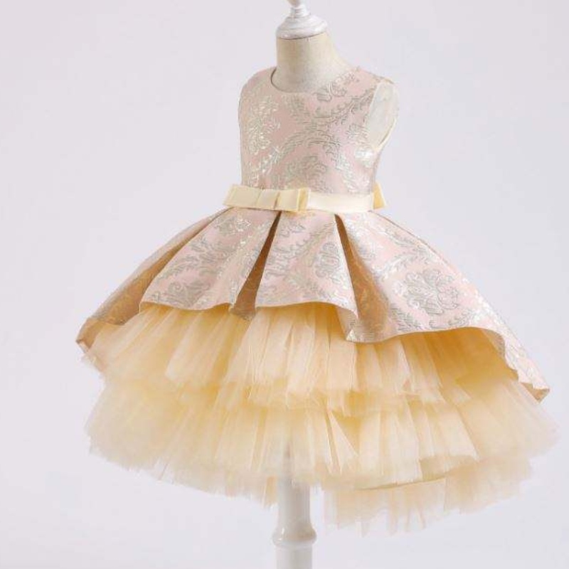 Baige Kids Baptism Dresses First Communion 아기 소녀 파티 옷을 입은 어린이 드레스 디자인