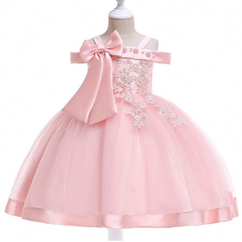 Baige New Kids Party Dress 도매 아기 어린이 디자인 어린이 소녀 드레스 L5081