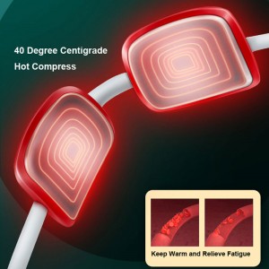 통증 완화를위한 휴대용 전기 맥박 목 마사지, 열 방아쇠 지점 마사지가있는 지능형 목 마사지
