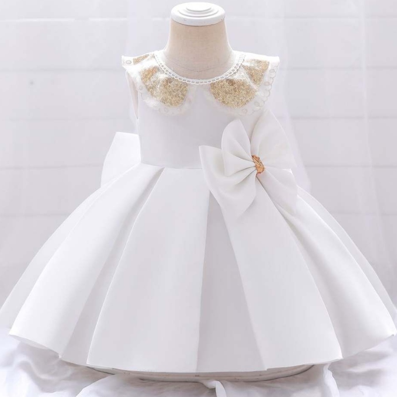 Baige New New Born Baby Girl 파티 드레스 White First Communion 세례식 가운 유아 침례 드레스